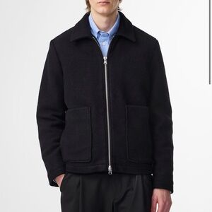 Men's Black Zip-Up Jacket